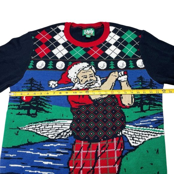 The Ugly Sweater Co. Santa Golfing Mens XXL Christmas Graphic Pullover - Picture 6 of 7